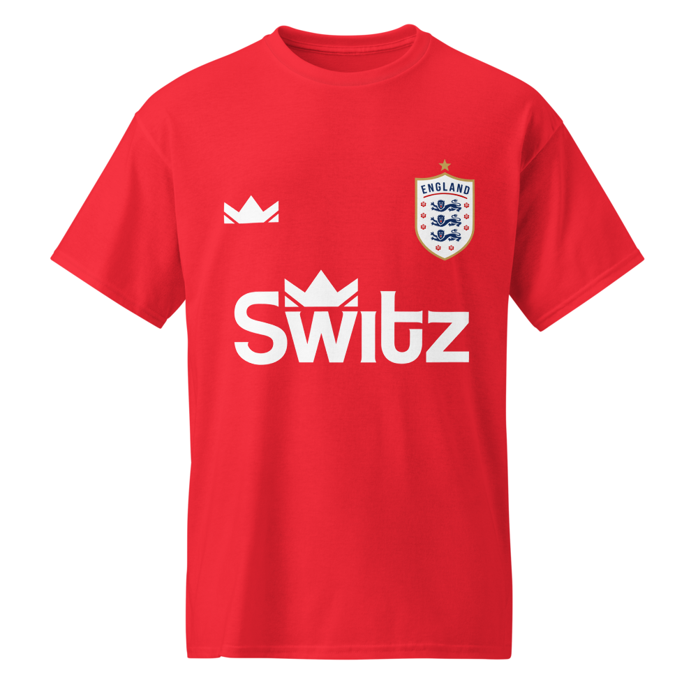 🏴󠁧󠁢󠁥󠁮󠁧󠁿 SWITZ ENGLAND FOOTBALL T-SHIRT - RED 🏴󠁧󠁢󠁥󠁮󠁧󠁿