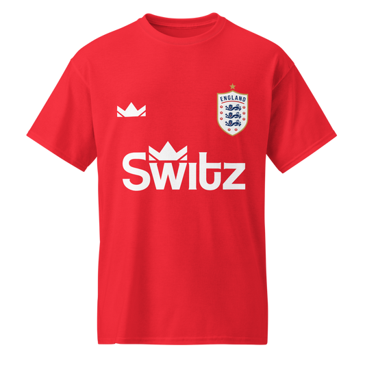 🏴󠁧󠁢󠁥󠁮󠁧󠁿 SWITZ ENGLAND FOOTBALL T-SHIRT - RED 🏴󠁧󠁢󠁥󠁮󠁧󠁿