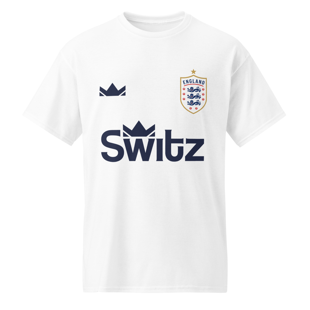 🏴󠁧󠁢󠁥󠁮󠁧󠁿 SWITZ ENGLAND FOOTBALL T-SHIRT - WHITE 🏴󠁧󠁢󠁥󠁮󠁧󠁿