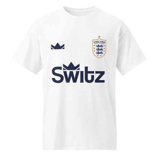 🏴󠁧󠁢󠁥󠁮󠁧󠁿 SWITZ ENGLAND FOOTBALL T-SHIRT - WHITE 🏴󠁧󠁢󠁥󠁮󠁧󠁿