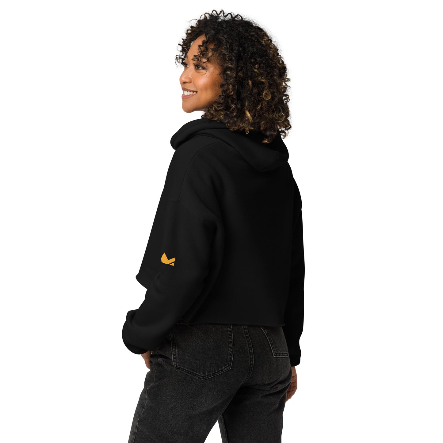 SWITZ - GOLD - Womens Crop Hoodie