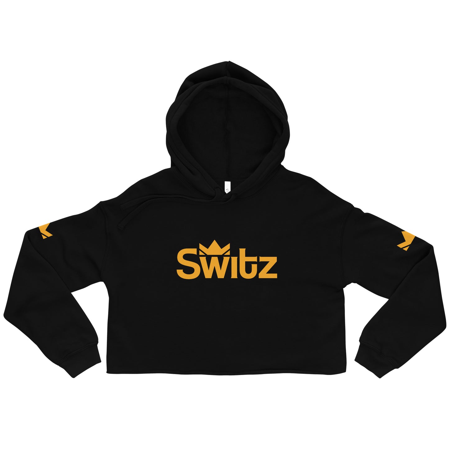 SWITZ - GOLD - Womens Crop Hoodie