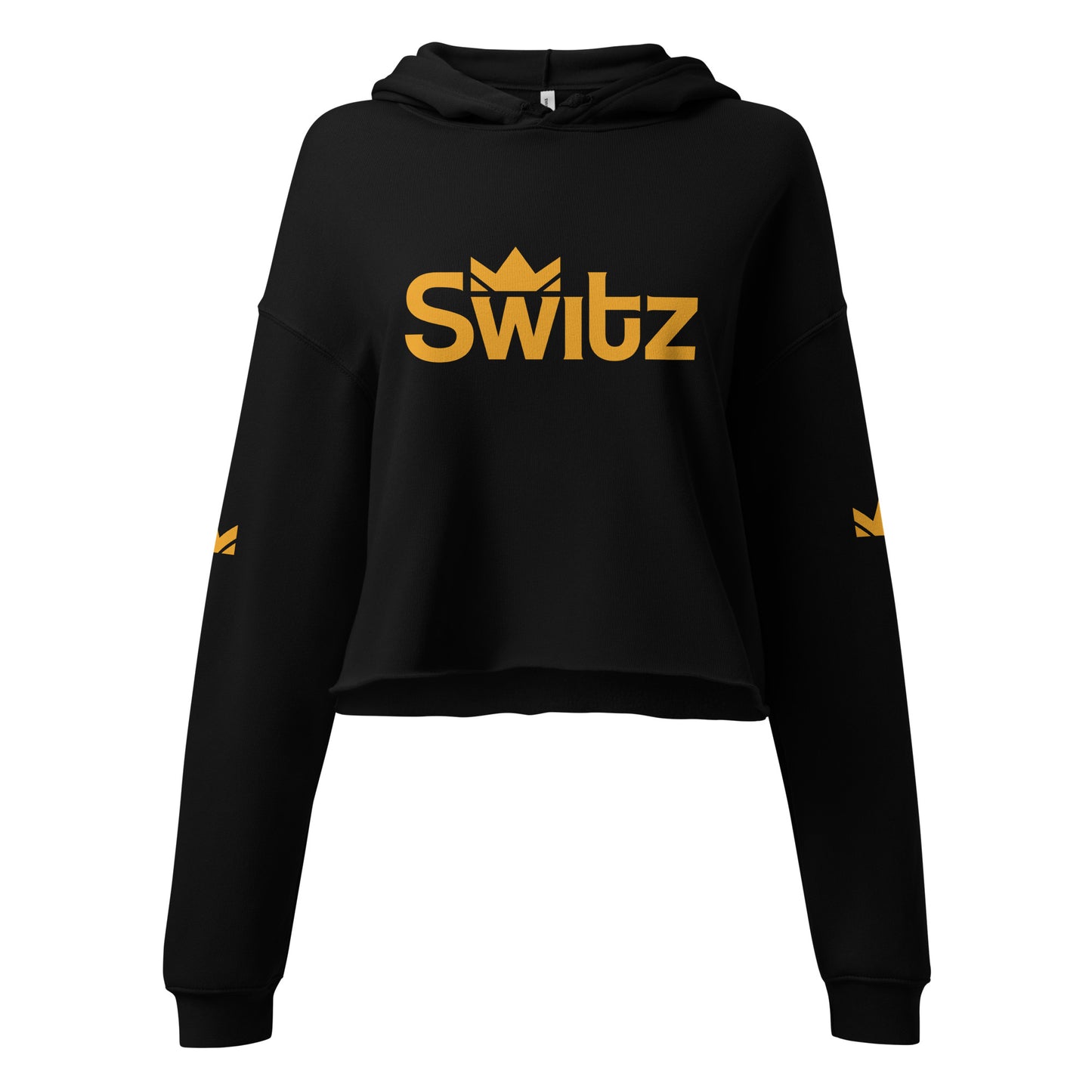SWITZ - GOLD - Womens Crop Hoodie