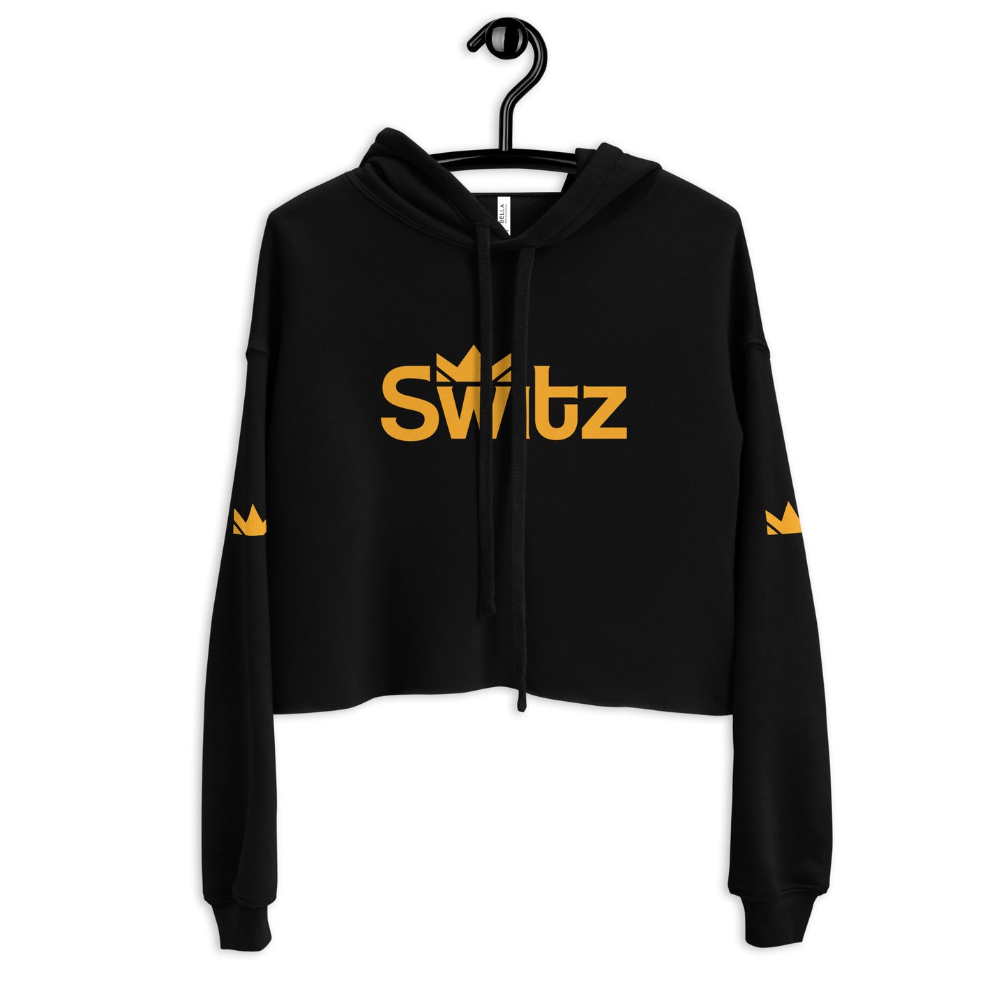 SWITZ - GOLD - Womens Crop Hoodie