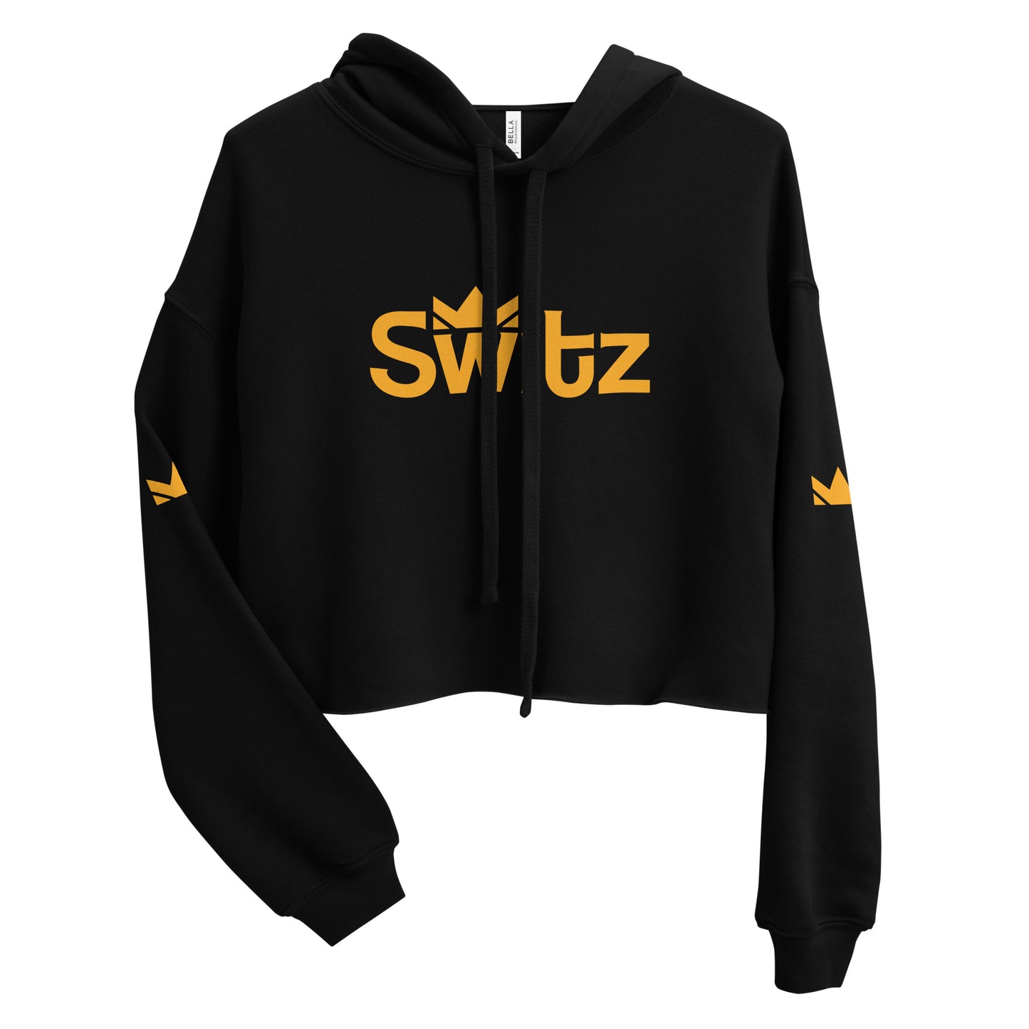 SWITZ - GOLD - Womens Crop Hoodie