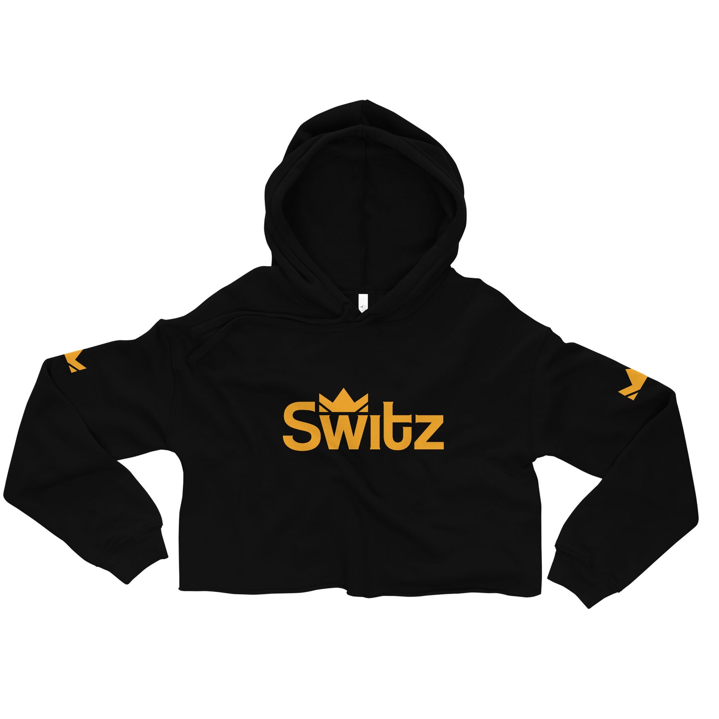 SWITZ - GOLD - Womens Crop Hoodie