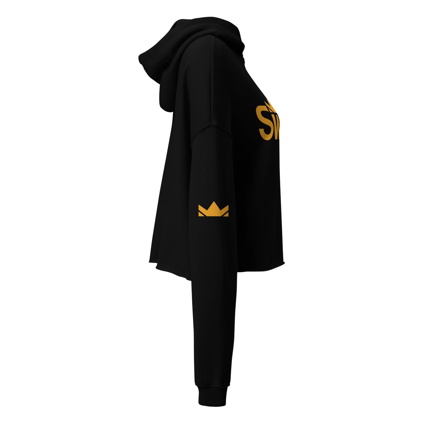 SWITZ - GOLD - Womens Crop Hoodie