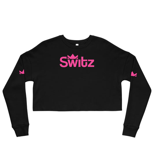 SWITZ - PINK - Women's Crop Sweatshirt
