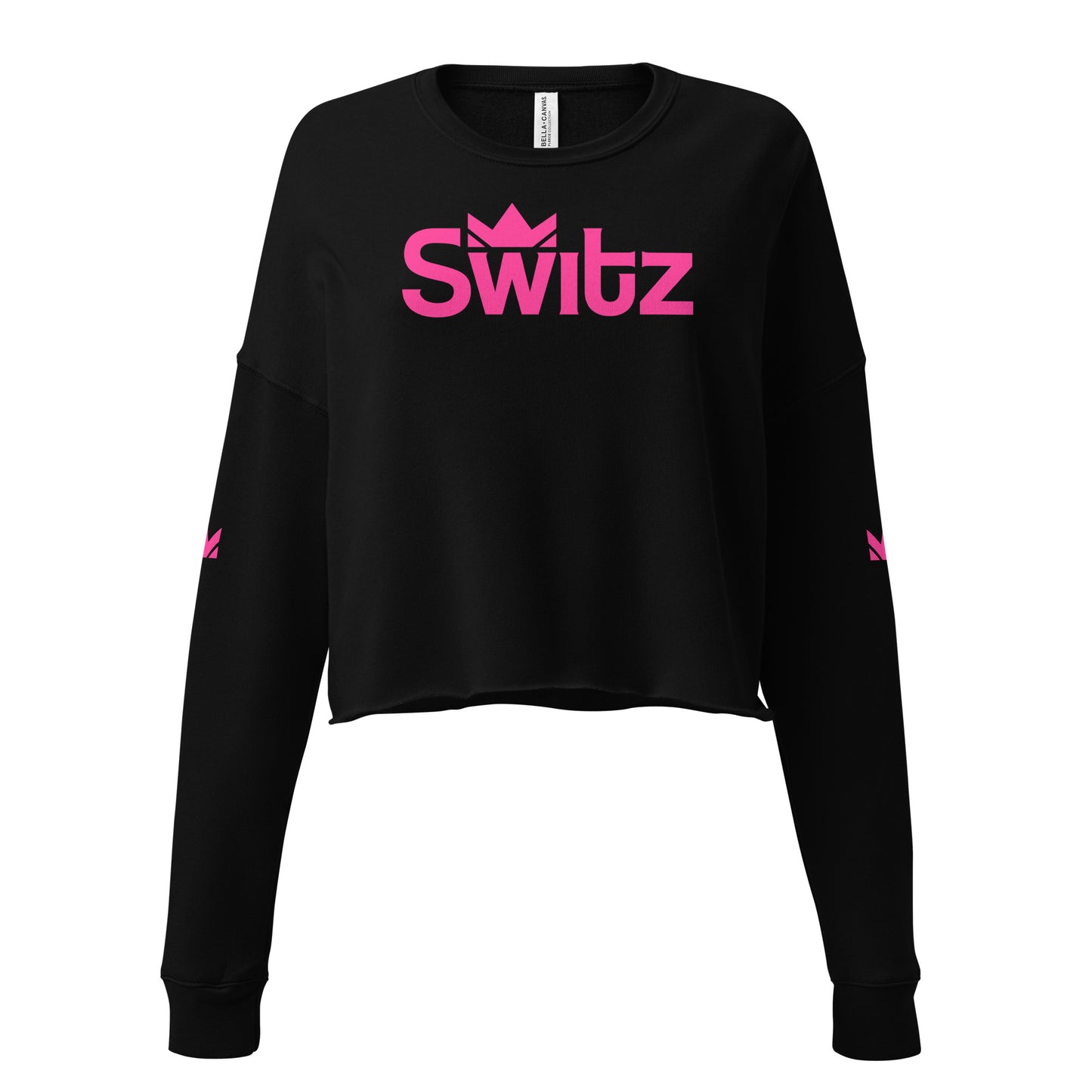 SWITZ - PINK - Women's Crop Sweatshirt