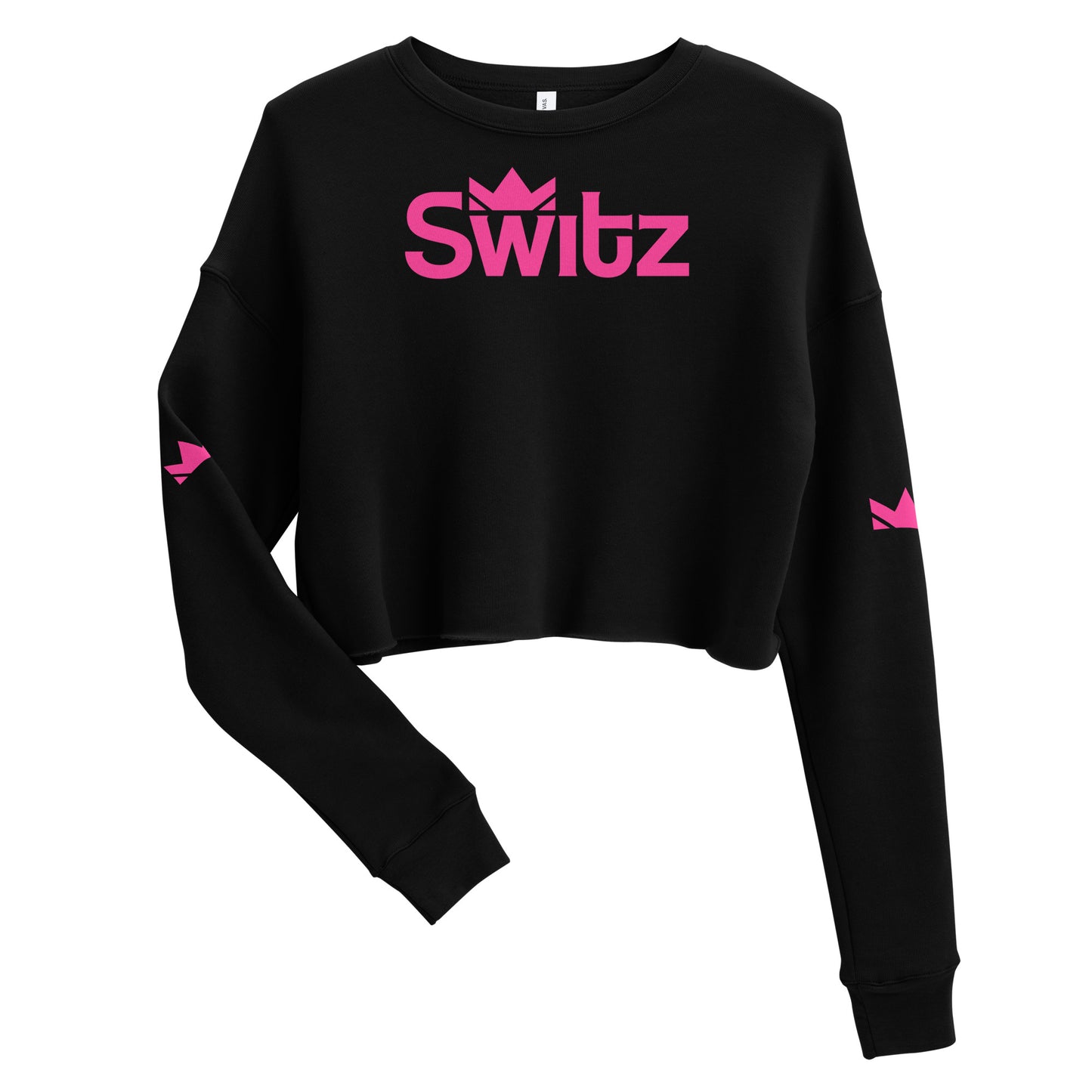 SWITZ - PINK - Women's Crop Sweatshirt