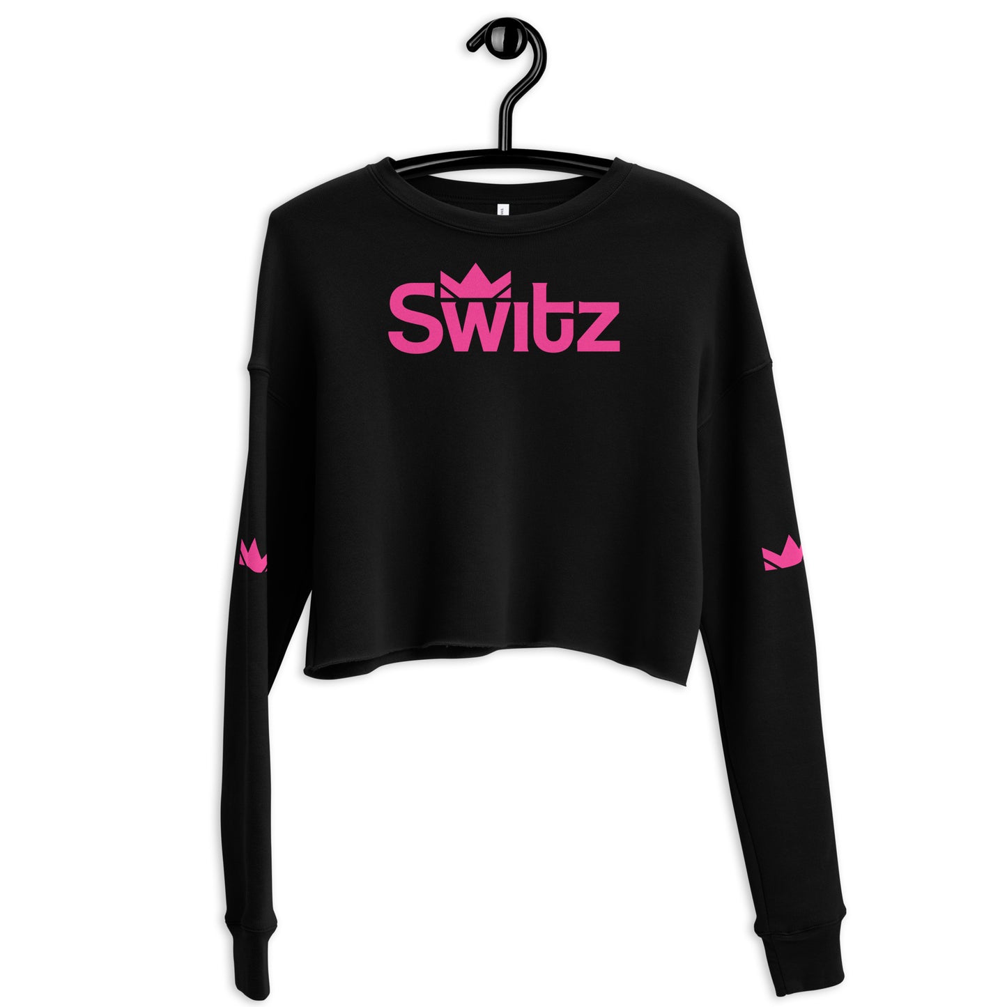 SWITZ - PINK - Women's Crop Sweatshirt