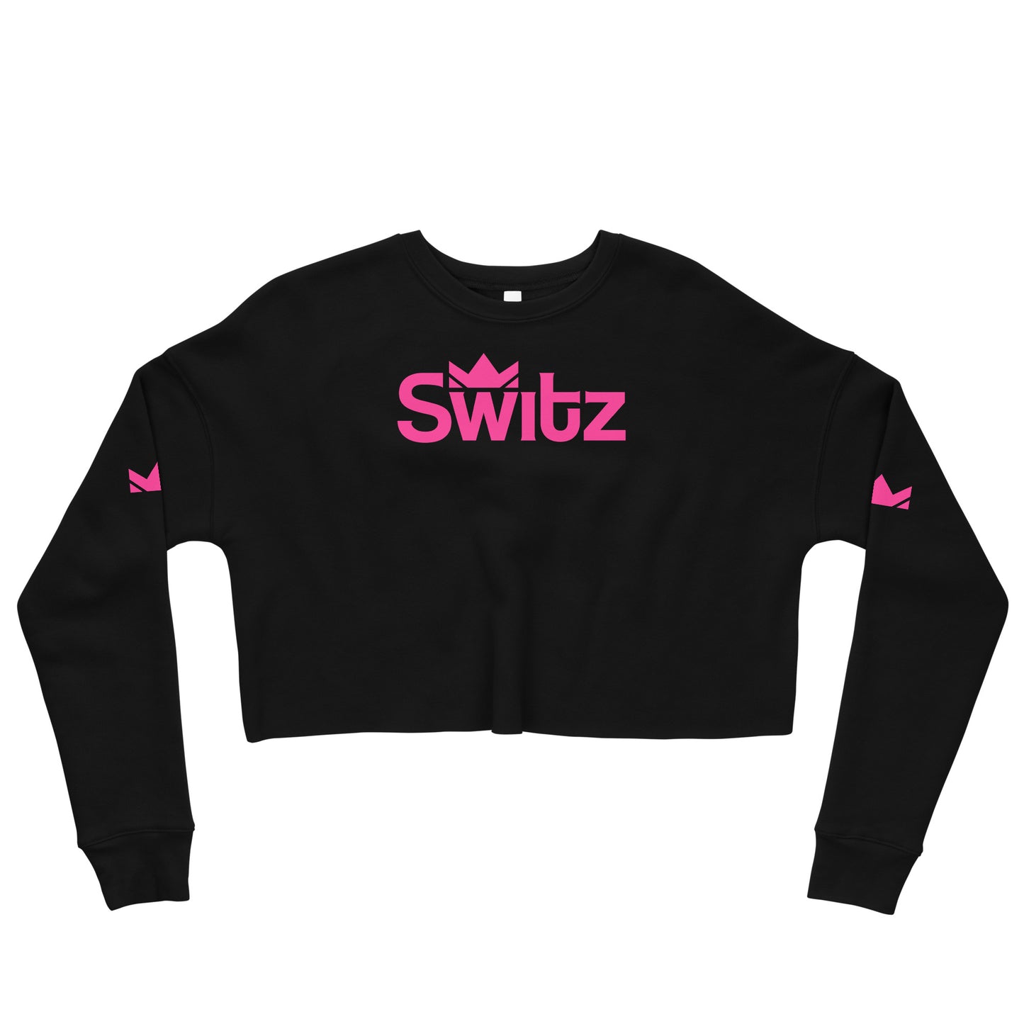 SWITZ - PINK - Women's Crop Sweatshirt