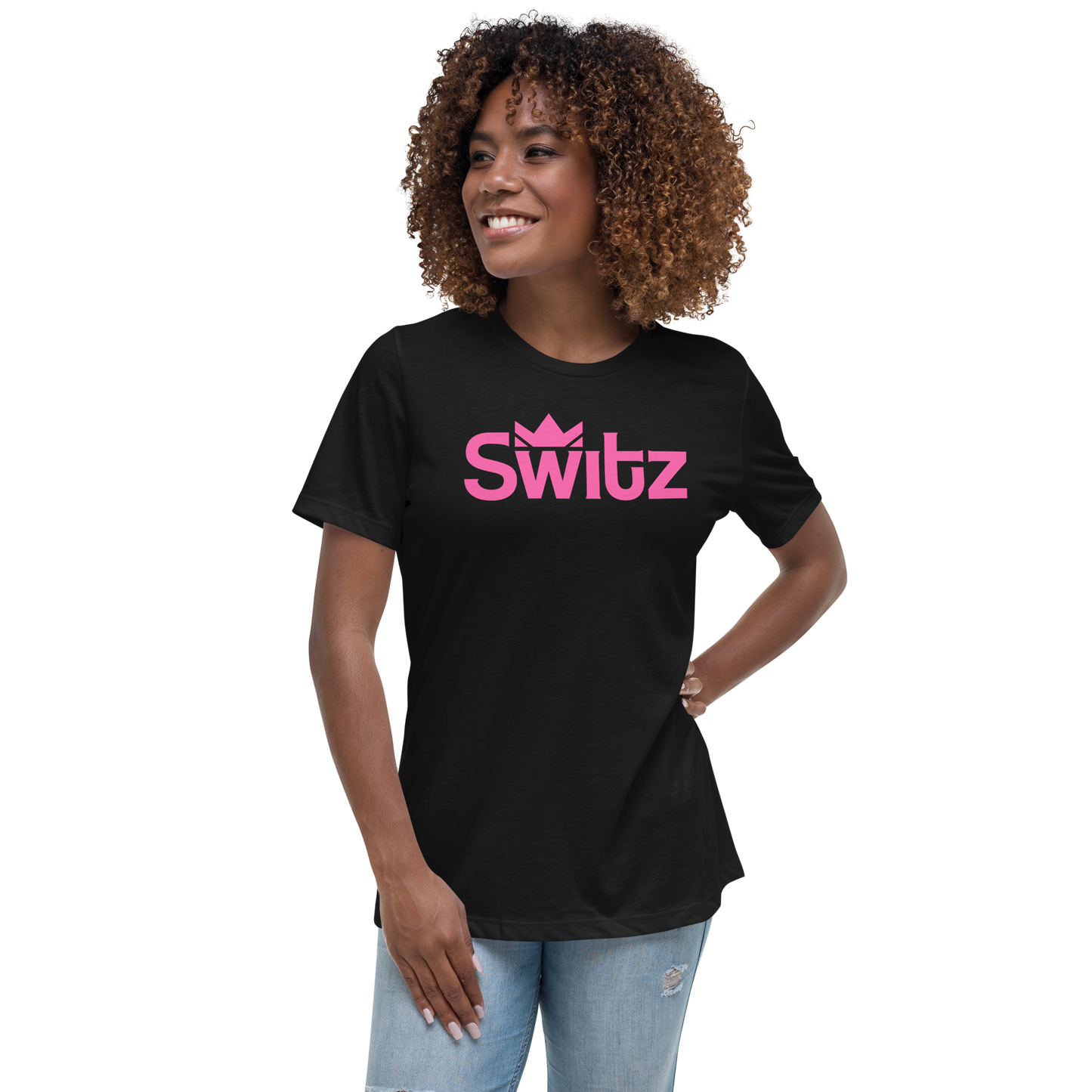 SWITZ - PINK - Women's Relaxed T-Shirt
