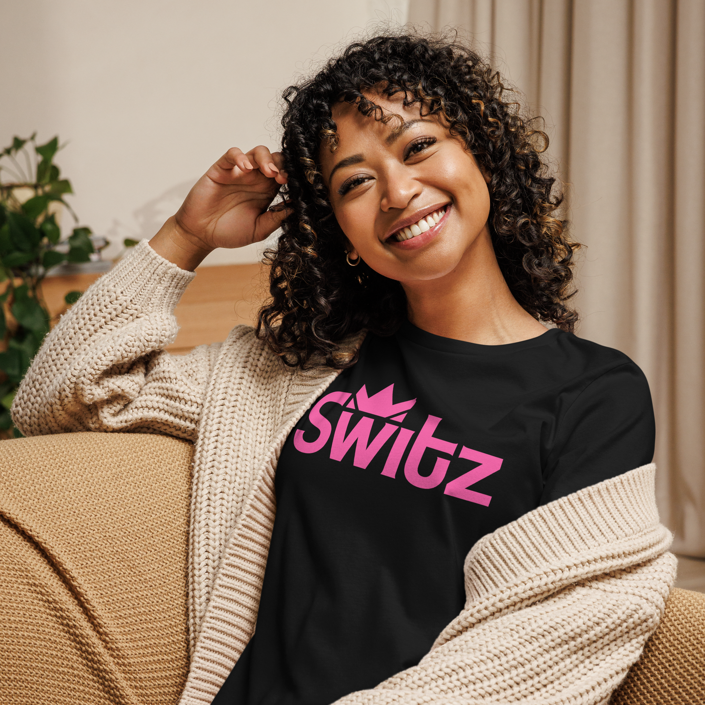 SWITZ - PINK - Women's Relaxed T-Shirt