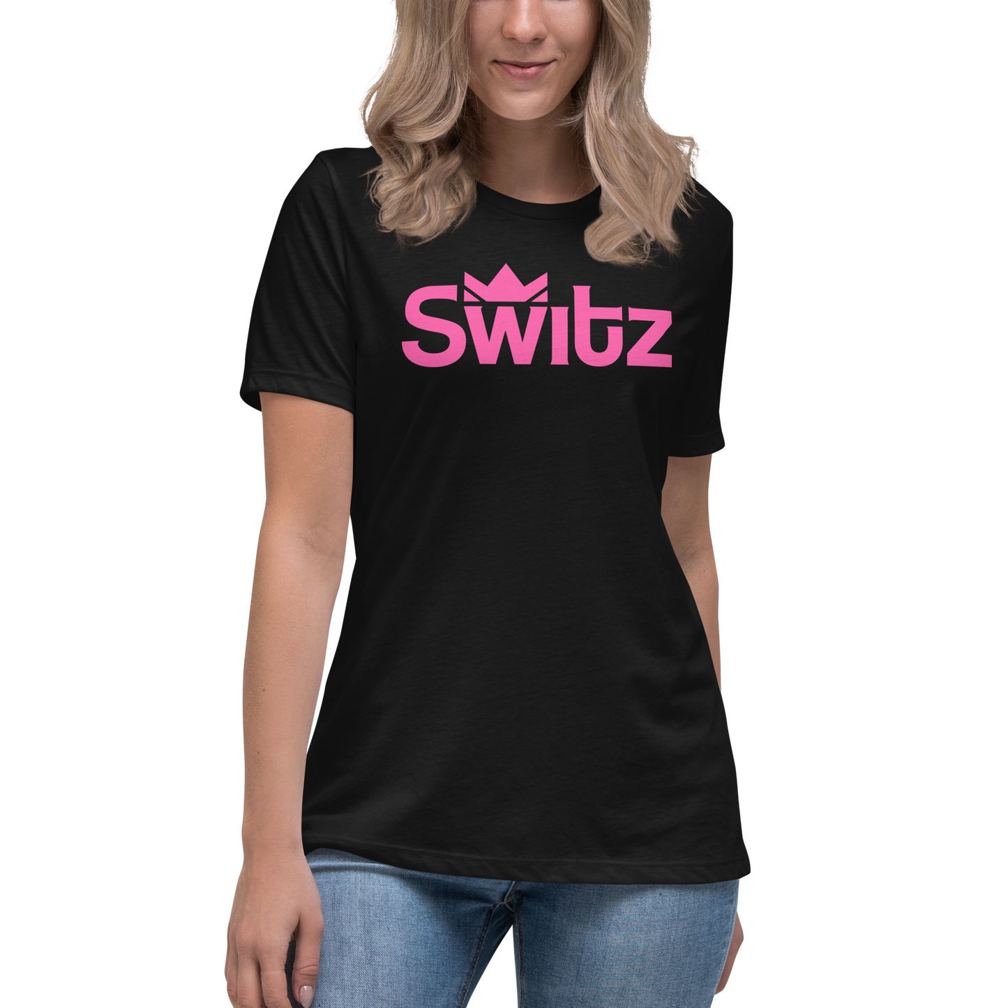 SWITZ - PINK - Women's Relaxed T-Shirt