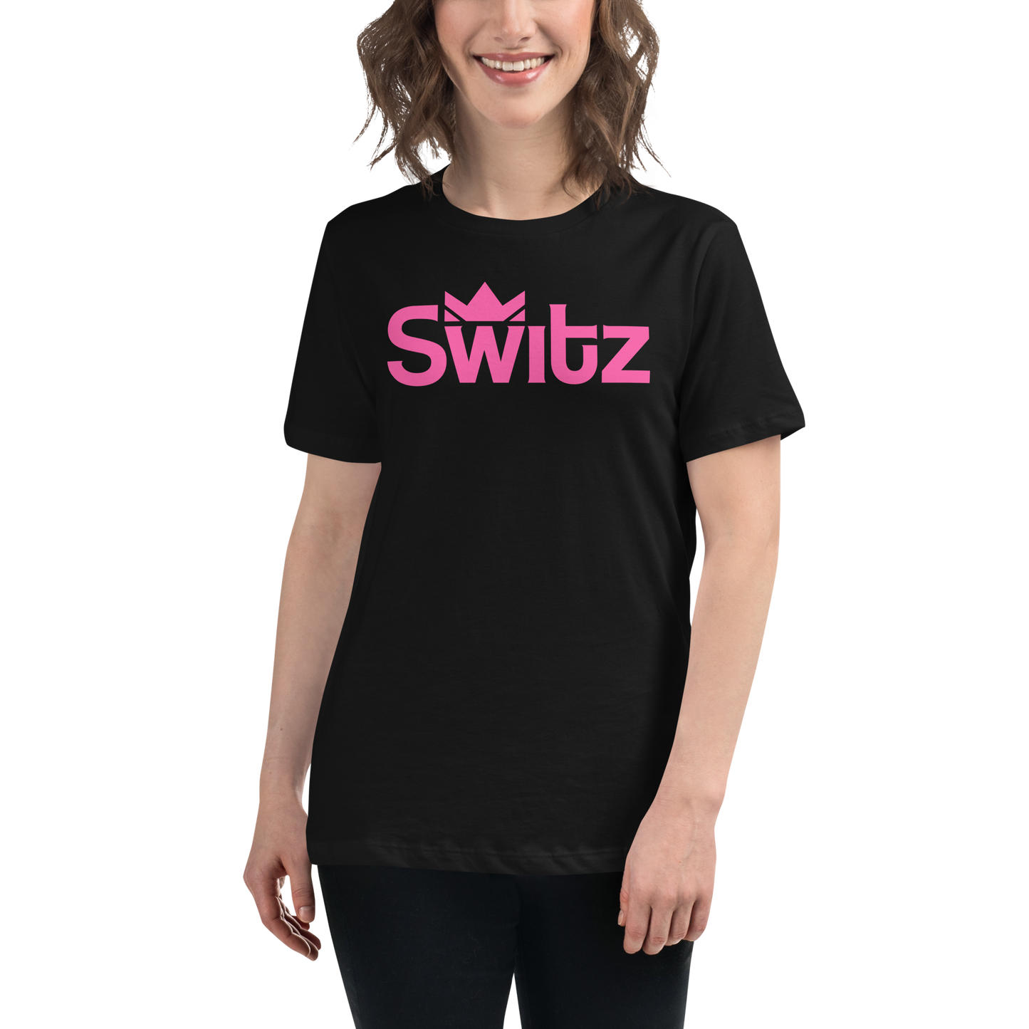 SWITZ - PINK - Women's Relaxed T-Shirt