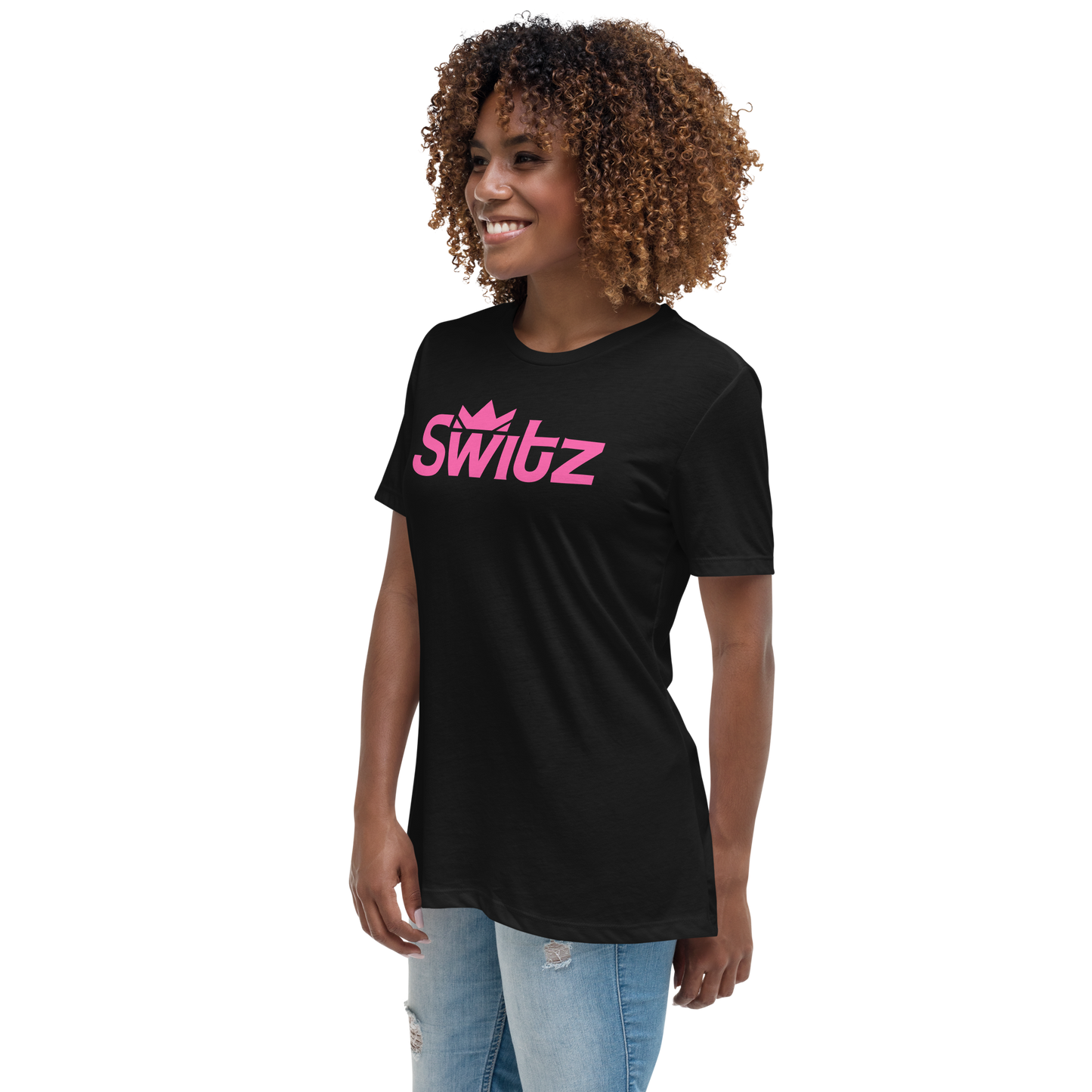 SWITZ - PINK - Women's Relaxed T-Shirt