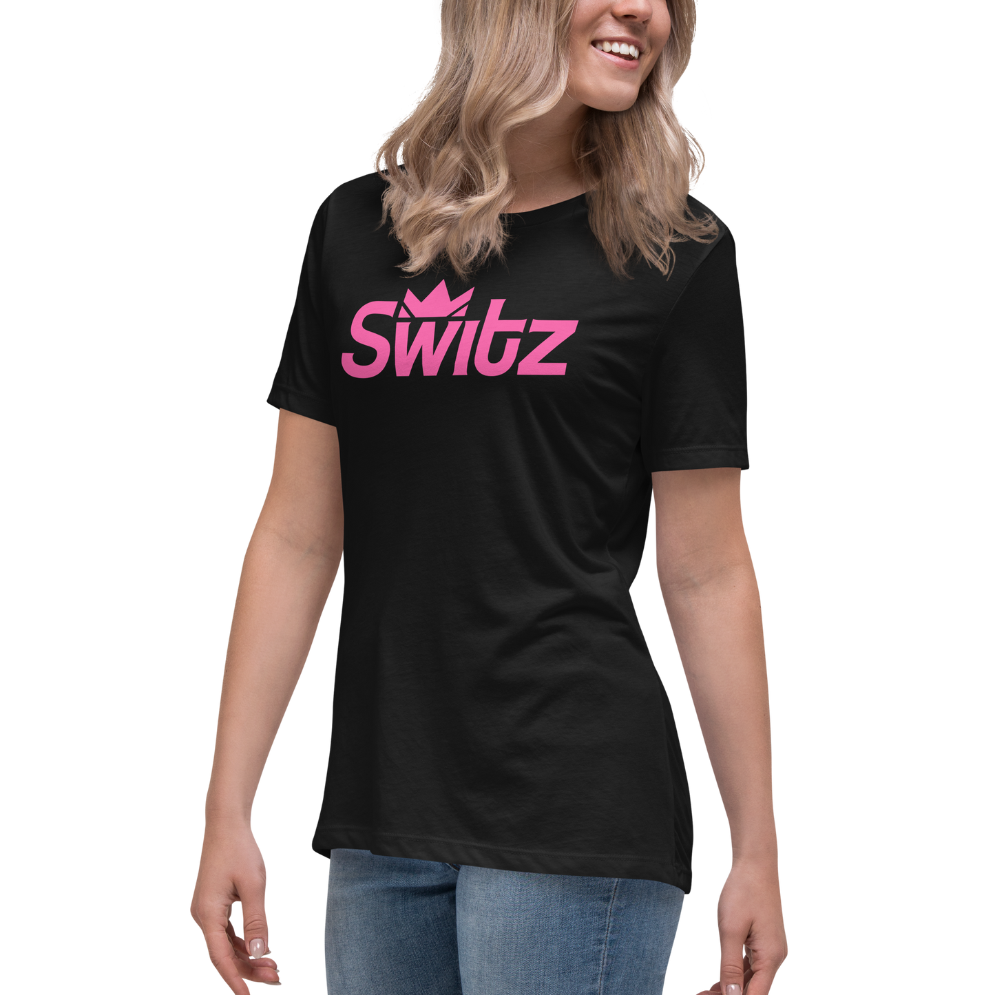SWITZ - PINK - Women's Relaxed T-Shirt