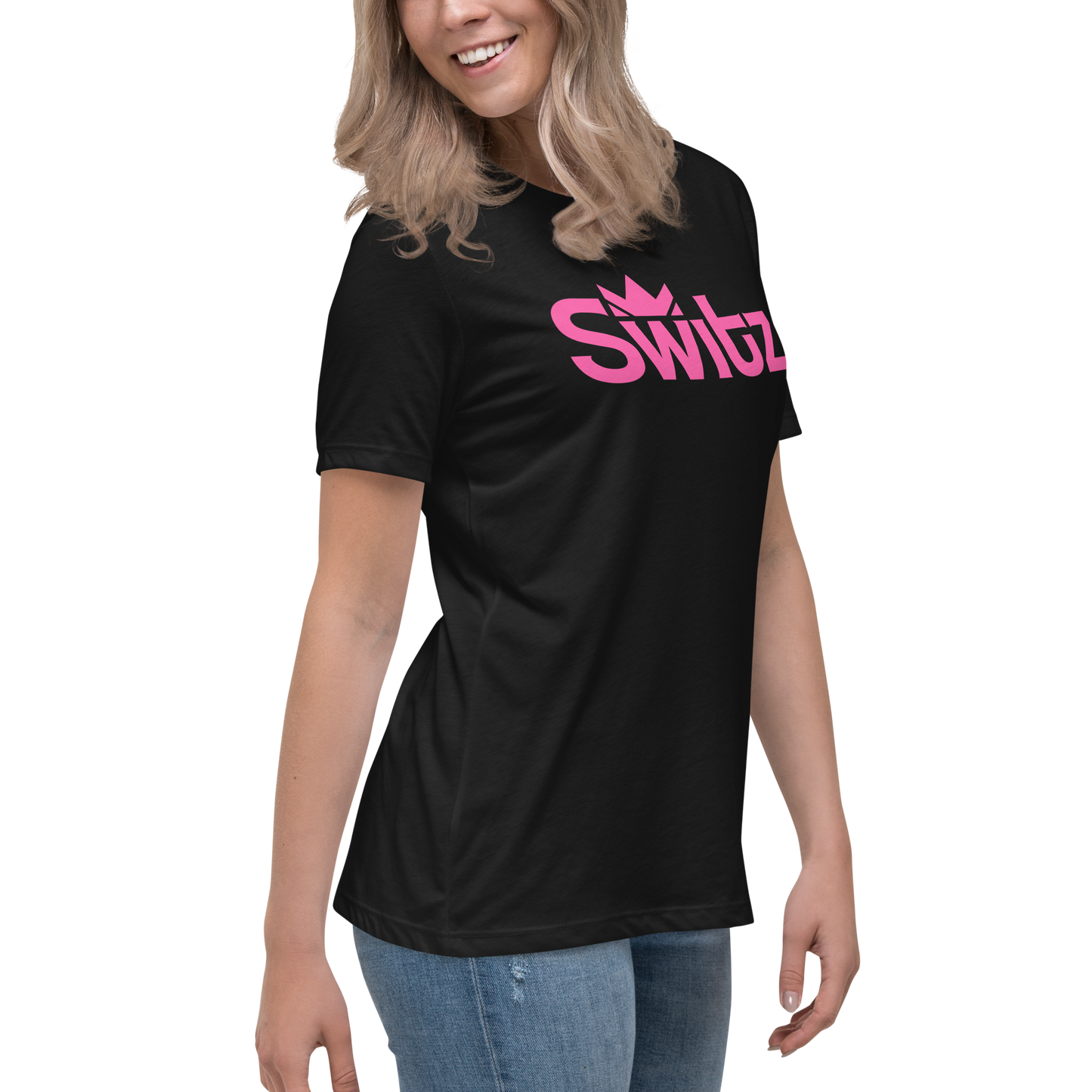 SWITZ - PINK - Women's Relaxed T-Shirt