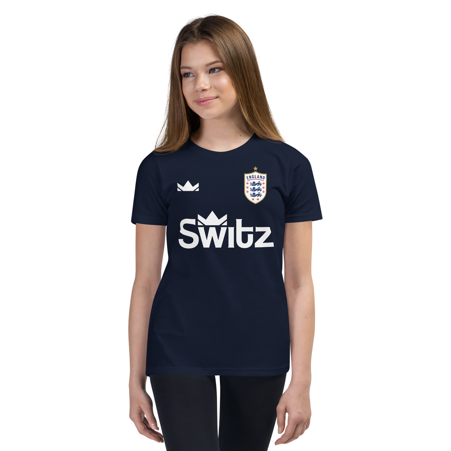 🏴󠁧󠁢󠁥󠁮󠁧󠁿 YOUTH - SWITZ ENGLAND FOOTBALL T-SHIRT - Navy 🏴󠁧󠁢󠁥󠁮󠁧󠁿