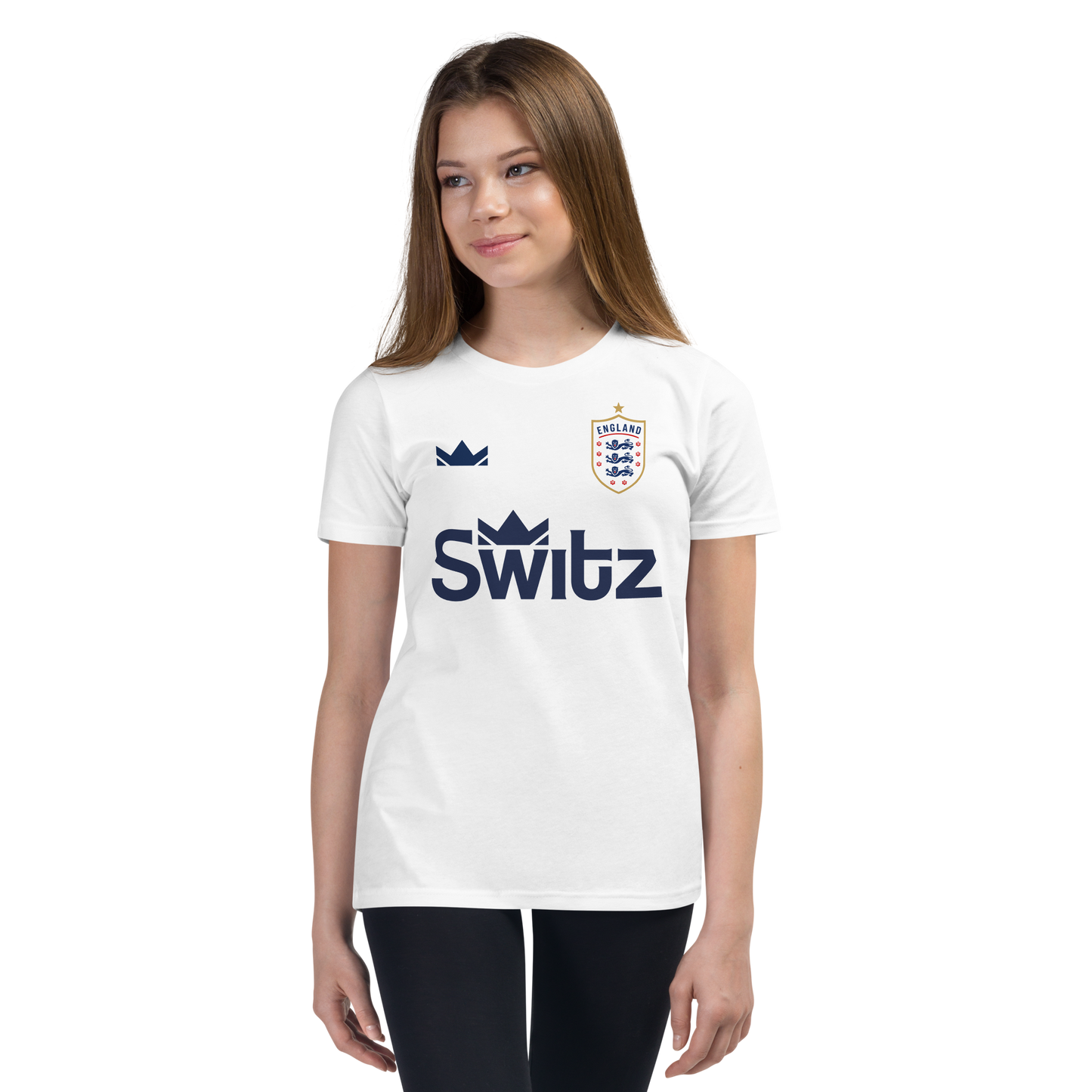 🏴󠁧󠁢󠁥󠁮󠁧󠁿 YOUTH - SWITZ ENGLAND FOOTBALL T-SHIRT - WHITE 🏴󠁧󠁢󠁥󠁮󠁧󠁿